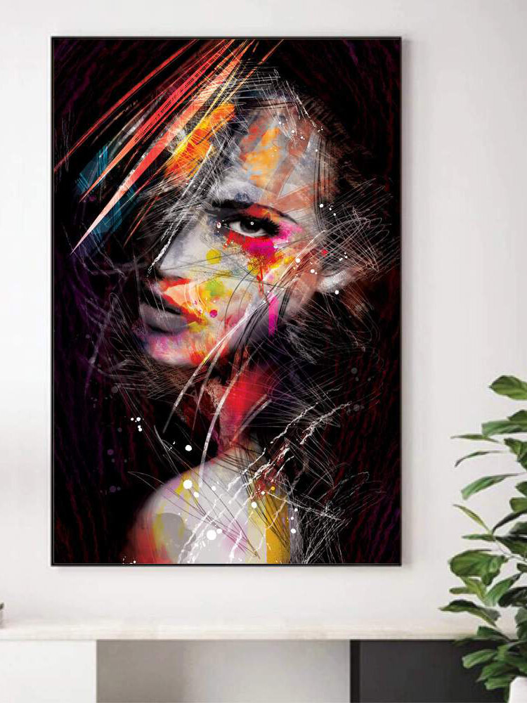 

Colorful Abstract Beauty Pattern Canvas Painting Unframed Wall Art Canvas Living Room Home Decor
