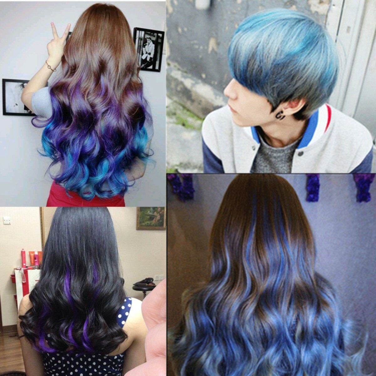 Голубая краска для волос