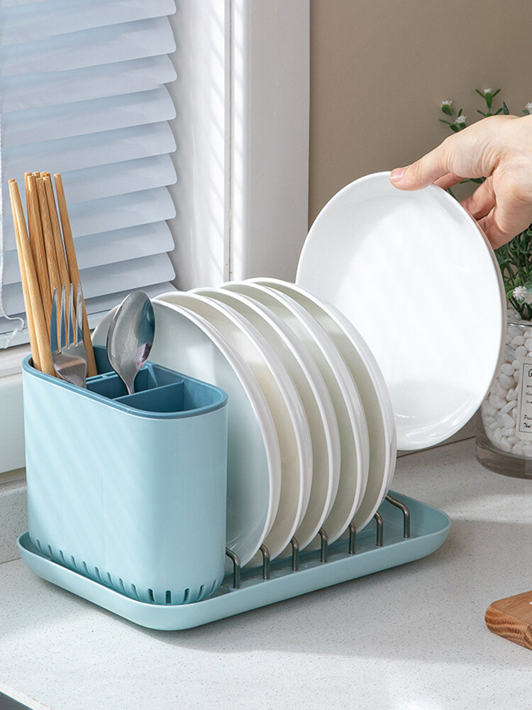 

Houlsehold Plastic Dish Drying Rack Bowls Plates Storage Holder Dishes Drainer Tableware Cutlery Holder Kitchen Organize