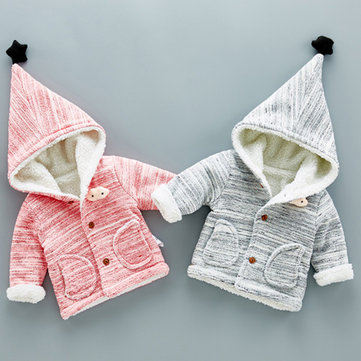 

Winter Baby Boys Girls Outwear Coat, Grey pink