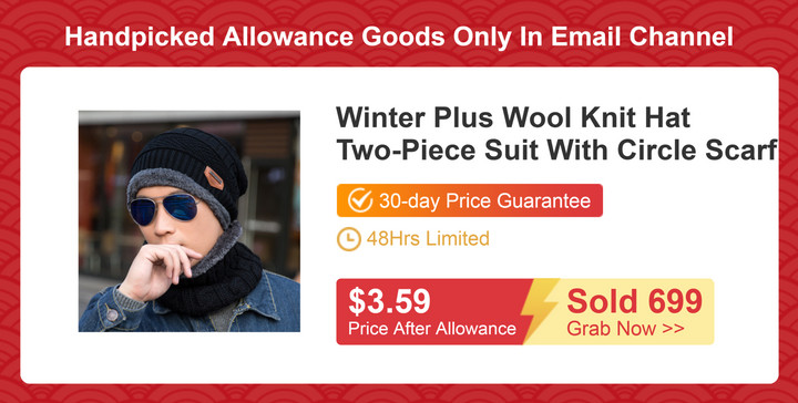 Winter Plus Wool Knit Hat Two-Piece Suit With Circle Scarf 