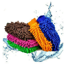 1 piece Car Product Cache Gloves Chenille Wash Mitt Brush Washing Tools 