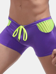 Mesh Stitching Hot Spring Boxers Trunks