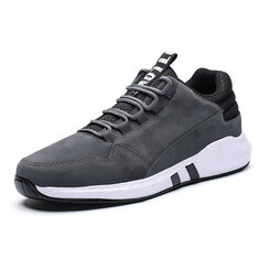 Men Microfiber Leather Lace Up Sport Casual Sneakers-142234