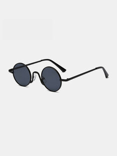 Unisex Metal Circle Round Full Frame UV Protection Vintage Sunglasses