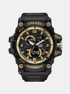 SMAEL Dual عرض ضد للماء Sports Watch رقمي Watch كوارتز Watch ساعة يد عسكرية للرجال-18699