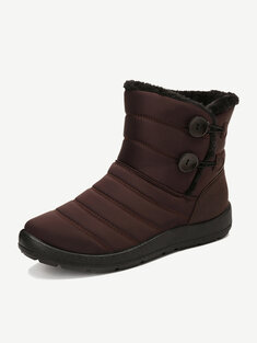 Buckle Cold Resistant Waterproof Snow Ankle Boots