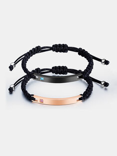 Inlaid Zircon Curved Brand Hand-woven Bracelets