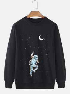 Astronaut Starry Sky Print Sweatshirts