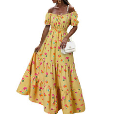 Calico Short Sleeve Print Dress-144917