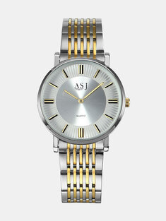 أزياء بسيطة رجال ونساء نماذج زوجين Watch حزام فولاذي رقيق جدا يتصل كوارتز Watch-18652