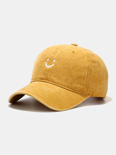 قبعة بيسبول للجنسين مصنوعة من القطن ذات وجه مبتسم قديم
