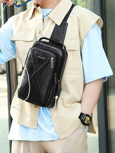 Wear-Resistant Casual Faux Leather Crossbody Bag