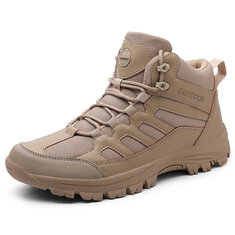 Men Outdoor Slip Resistant Waterproof Hiking Boots-142252
