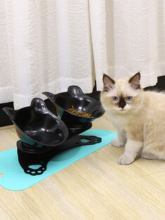Eco-friendly Orthopedic Cat Bowl Cat Neck Protect Non-slip Bowl Adjustable Neck Protection Pet Bowl Tilt Bowl