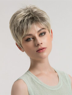 Mixed Color Short Straight Wig
