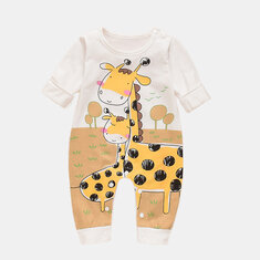 Baby Cartoon Giraffe Rompers For 0-18M