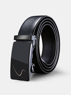 Jassy Men's Faux Leather Business Casual Automatic Buckle Belt