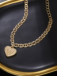 26 English Letters Heart Anklet
