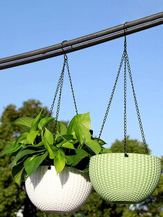 الراتنج شنقا زهرة وعاء وعاء نبات البستنة مع هوك حديقة الغراس سلة شرفة ديكور