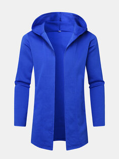 Solid Color Hooded Cardigans