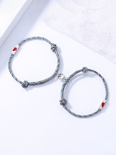 2 Pcs Heart Couple Bracelets