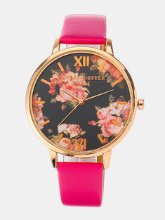 LVPAI Retro Flower Leather Watch-18567