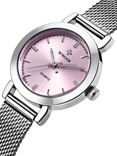 تصميم بسيط معصم أنيق للسيدات Watch شبكة فولاذية ساعةحائط كوارتز Watches-18730