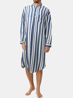 Blue Striped Shirts Loungewear-10492