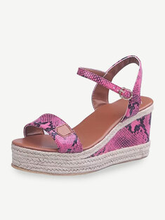 Pattern Printing Upper Wearable Wedges Sandals