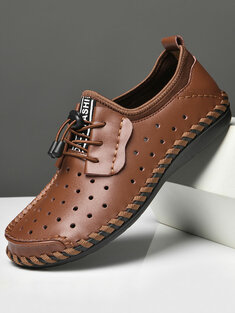 Men Hand Stitching Leather Casual  Shoes