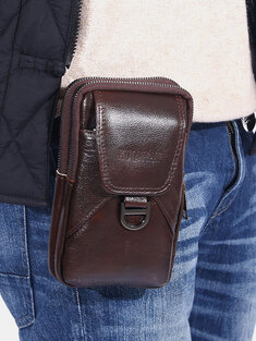 Men's Leather Waist Bag  Phone Bag