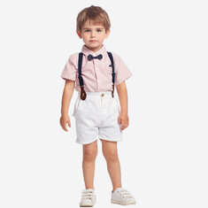 Boy's Striped Shirt+Pants Formal Suit For 1-8Y