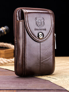 Bullcaptain Genuine Leather 5.5'' 6'' Waist Bag