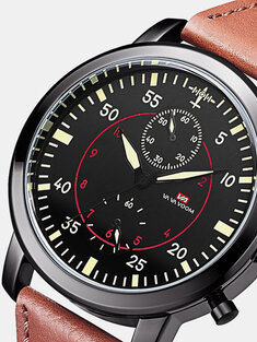 4 Colors Faux Leather Quartz Watches-18620