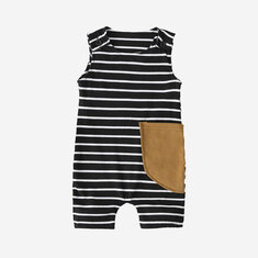 Baby Striped Print Rompers For 6-24M