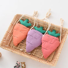 Kids Cottton Soft Material Carrot Pencil Cases Coin Pocket Cute Wallet-136845