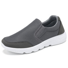 Men Mesh Fabric Breathable Slip-ons Casual Walking Shoes-142263
