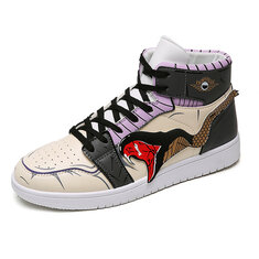 Men Anime Pattern Lace Up High Top Sport Skate Sneakers-142148