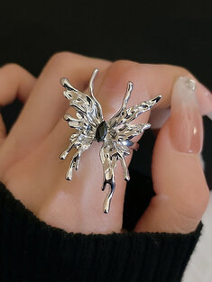 1 Pcs Alloy Open Adjustable Butterfly Fashion Casual Rings