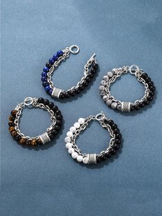 Alloy Stone Chain Bracelet