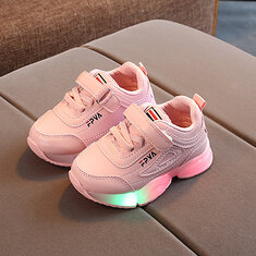 Unisex Kids Comfy Slip Resistant Casual LED Glowing Sneakers