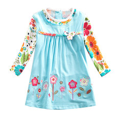 Girl's Bowknot Flower Dress For 2-9Y