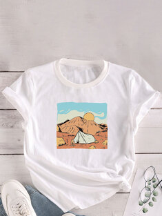 Landscape Prints O-neck T-Shirt-3120