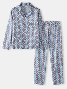 Satin Argyle Pattern Revere Pajamas