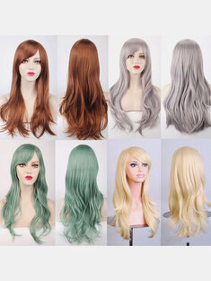 70CM Long Synthetic Costume Cosplay Wig High Temprature Fiber Hair Extensions For Women