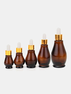 زجاجات زجاجية قابلة لإعادة الملء 5 قطعة / الوحدة حاوية زيت سائل من العنبر زجاجة قطارة محمولة-18459