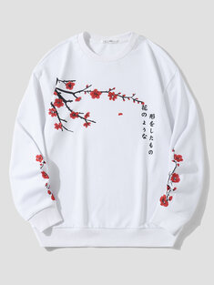 Floral Japanese Print Sweatshirts