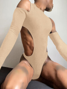 Mens Plain Cutout Bodysuit
