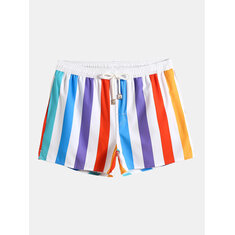 Colorful Stripe Swim Shorts
